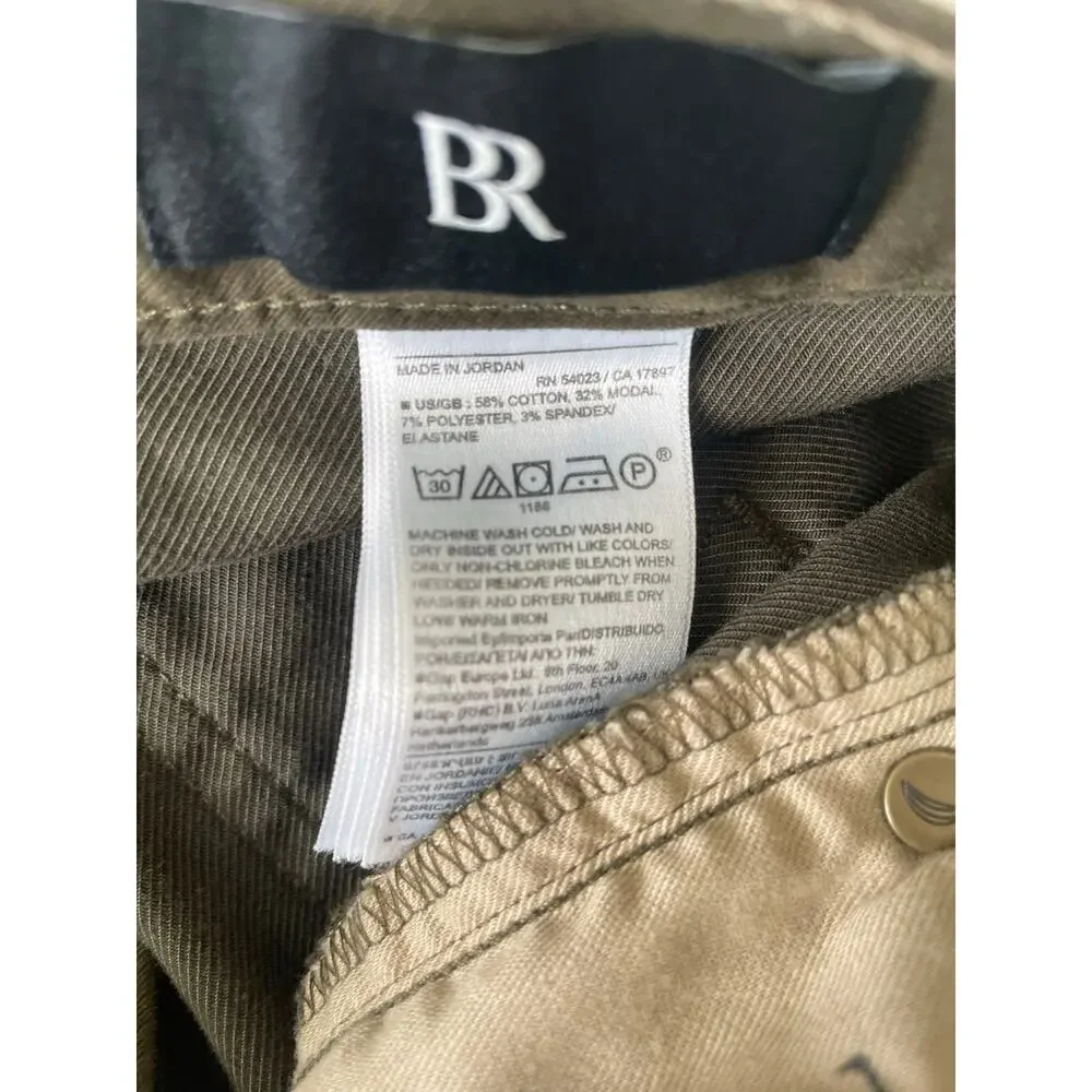 Banana Republic Slim Traveler Pant Olive Green Chinos 31x32
